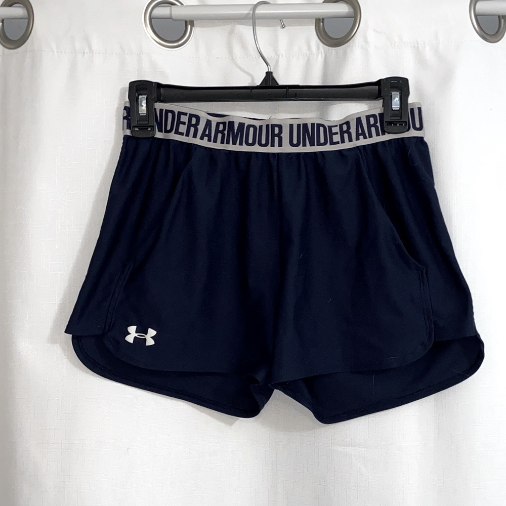 Navy blue under armour shorts